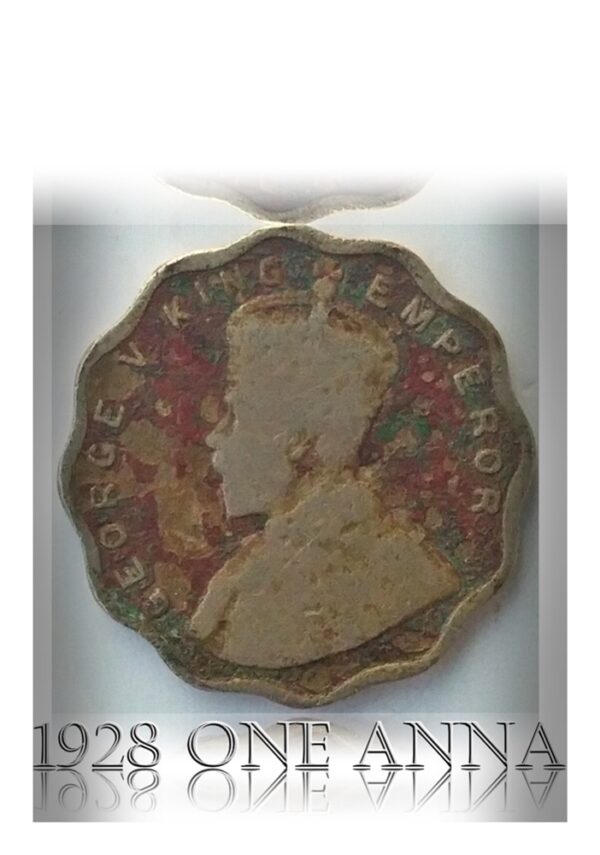 1928 1 Anna Coin British India King George V - Best Buy
