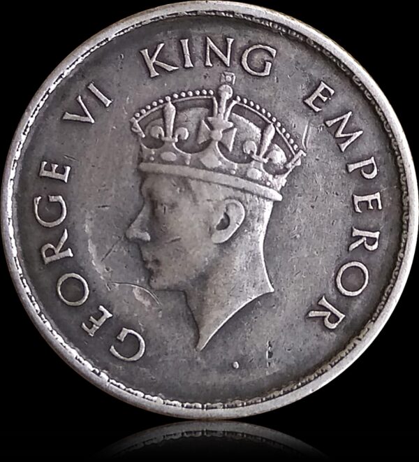 1938 1/2 Half Rupee British India King George VI Bombay Mint - Worth Collecting - Image 2