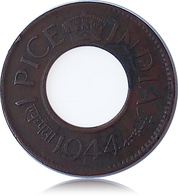 1944 1 Pice Coin British India King George VI Lahore Mint - Best Buy - Image 2