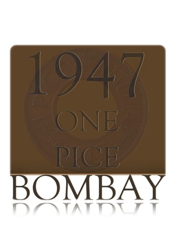1947 1 Pice British India Hole Coin King George VI  Bombay Mint - best buy