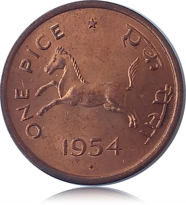 1954 1 Pice Republic India AUNC Coin worth collecting - Best Online value Coin - Image 2