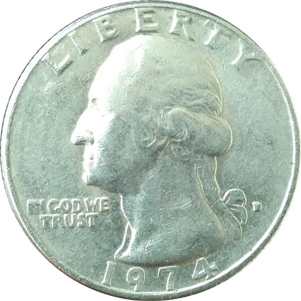 1974 Quarter Dollar D marked United States Collector's Value coin - Image 2