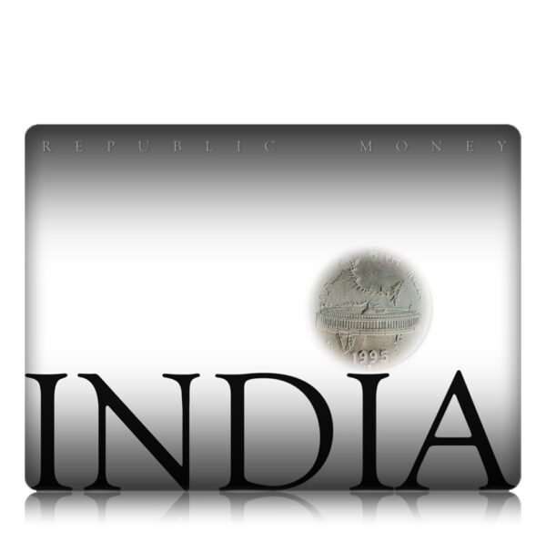1995 50 Paise Indian Parliamentary Building Indian Map Coin AUNC - Best Buy