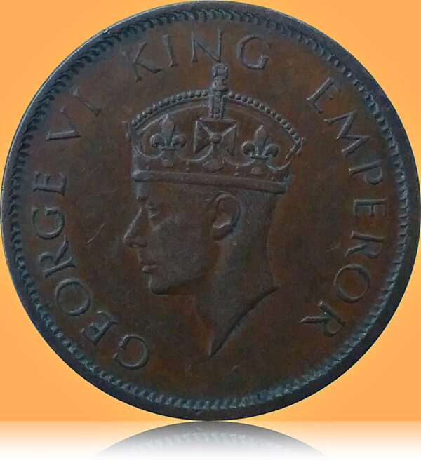 1940 1/4 Quarter Anna British India King George VI - best value - Image 2