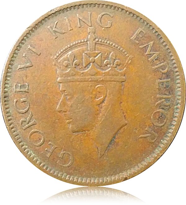 1940 1/4 Quarter Anna British India King George VI - Coin - Image 2