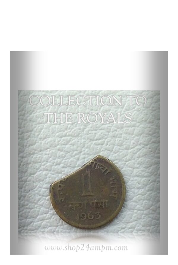 1963 1 Naya Paise Republic India - Error Cut Coin - Best Found Worth Collecting