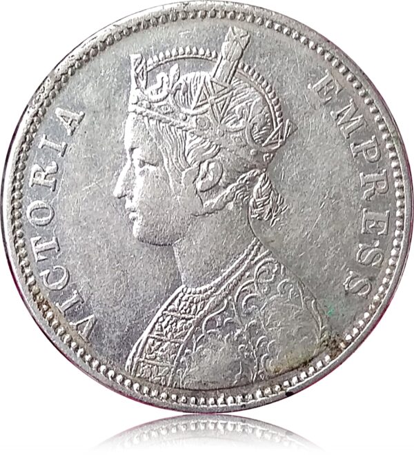 1880 1 Rupee Queen Victoria Empress Dot Bombay High Grade - Royal Collection - All time Worth - Image 2