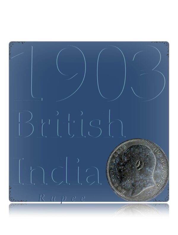 1903 1 Rupee King Edward VII British India Silver Coin Top Grade Home Collection -Worth