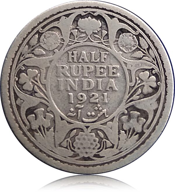 1921 Half Rupee King George V British India - Best Value Buy - Worth Collecting - Image 3