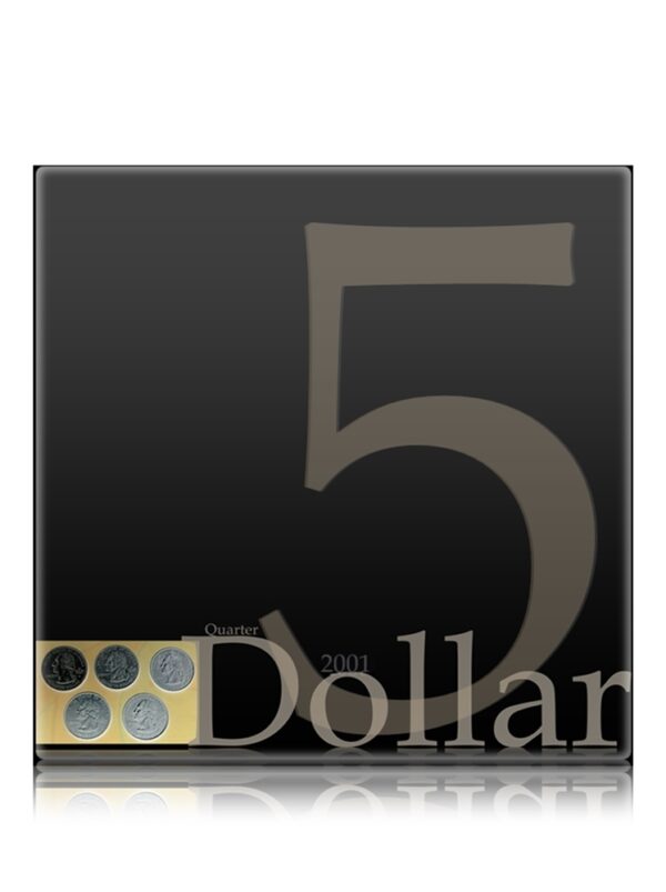 2001 USA  State Quarter Series Full Set of 5 coins
