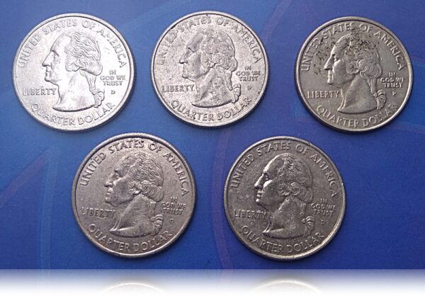 USA 50 State Quarter Series 2000 full set 5 coins Rare - Image 2