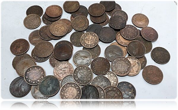 1 Pie 1 By 12 Anna 50 Coins Set of King George V & VI - Image 2