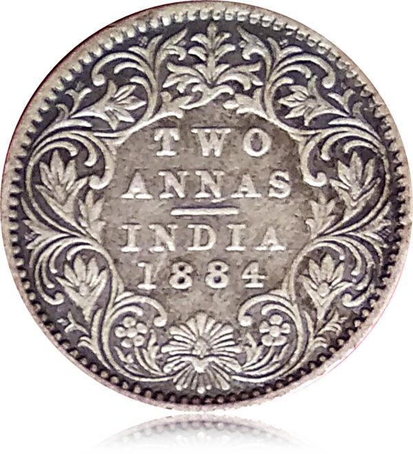 1884 Two Annas British India Victoria Empress - Best Buy - Image 3