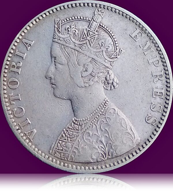 1888 1 Rupee British India Queen Victoria Empress B raised - Best Buy - Image 2