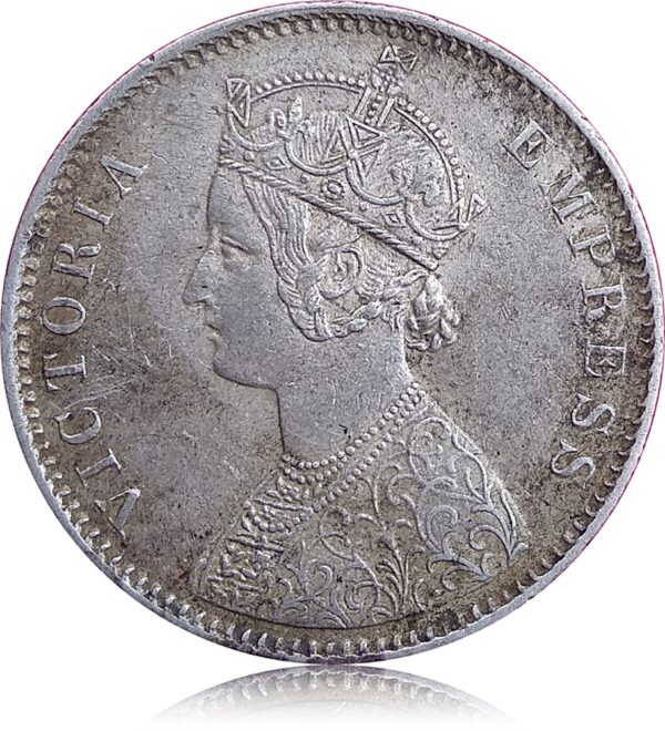 1889 1 Rupee British India Queen Victoria Empress Coin Best Buy Online - Image 2
