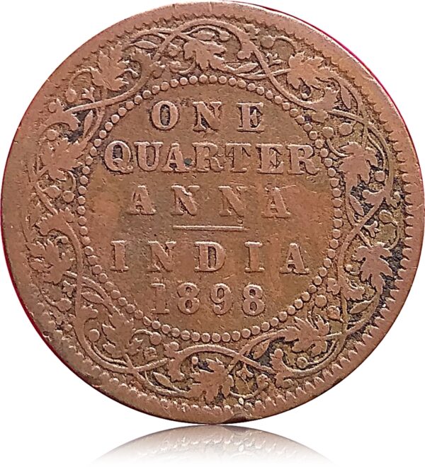 1898 Quarter Anna Queen Victoria Empress Rarest - Worth Value Collection - Image 3