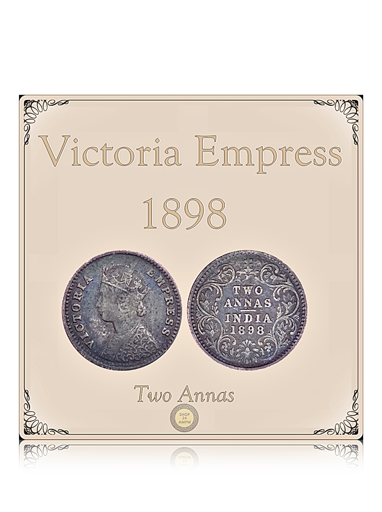 1898 Two Annas British India Victoria Empress - Best Buy 1 1898 Two Annas British India Victoria Empress - Best Buy