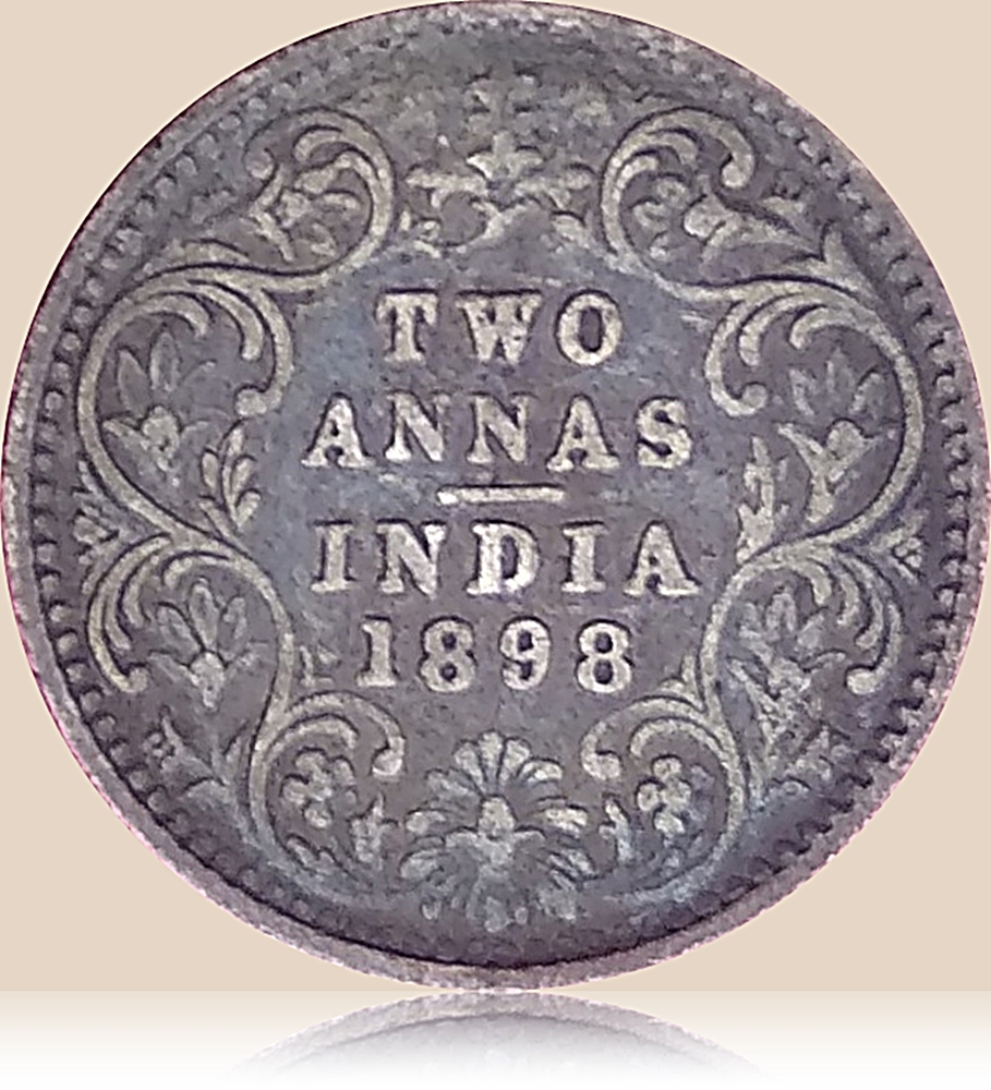 1898 Two Annas British India Victoria Empress - Best Buy 3 1898 Two Annas British India Victoria Empress - Best Buy - Image 3
