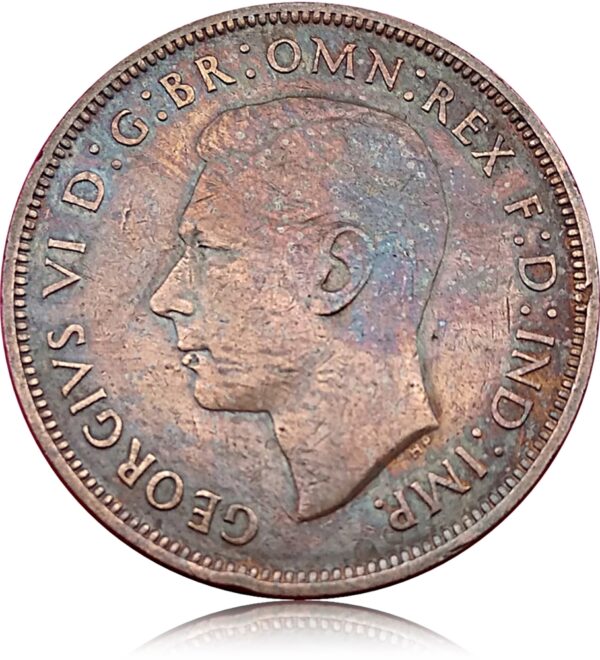 1937 UK 1 Penny King George VI Rare - Best Online Value - Image 3