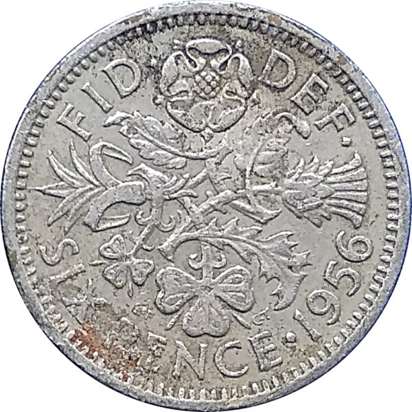 1956 UK six pence coin Queen Elizabeth - Worth Buy - Image 3