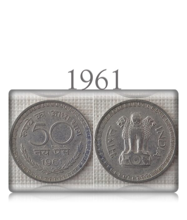 1961 50 Paise republic India Bombay Mint coin Worth best value online