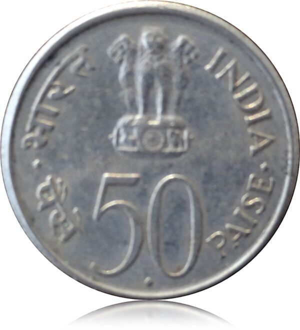 1964 50 paise Jawaharlal Nehru Coin Bombay Mint English Legend Worth Collecting Best online Value - Image 2