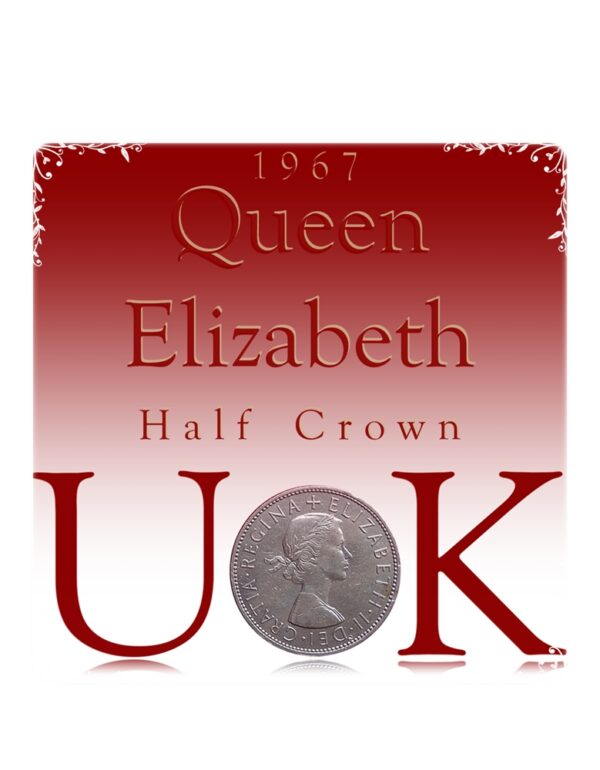 1967 Half Crown UK Queen Elizabeth UNC Grade - Best Found Online Worth Value