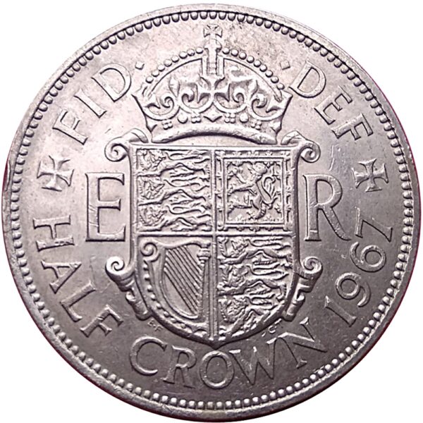 1967 Half Crown UK Queen Elizabeth UNC Grade - Best Found Online Worth Value - Image 3