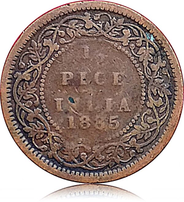 1885 Half Pice British India Queen Victoria Empress - Worth Collecting - Image 3