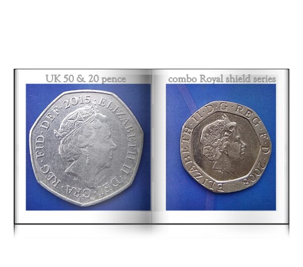 UK 50 & 20 pence combo Royal shield series - Worth Buy