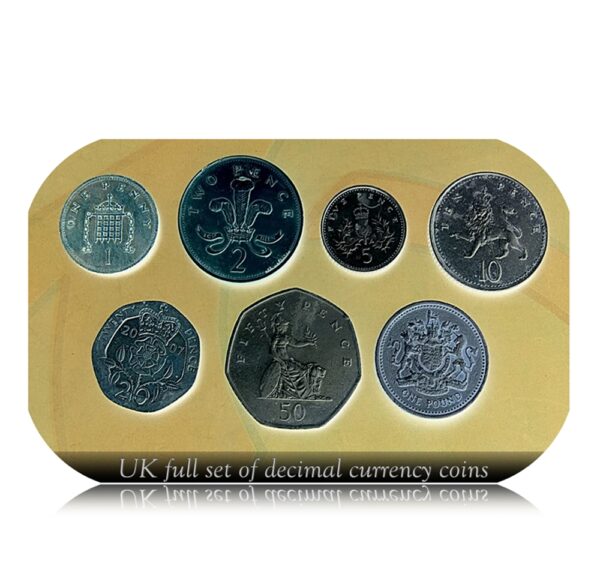 UK full set of decimal currency coins- 7 IN A SET - Best Buy