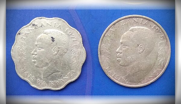 Tanzania 10 & 20 senti coin set rare years high grade coin - Image 2
