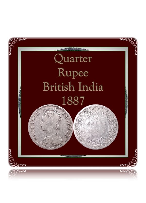 1887 Quarter Rupee British India Queen Victoria Empress - Old Money