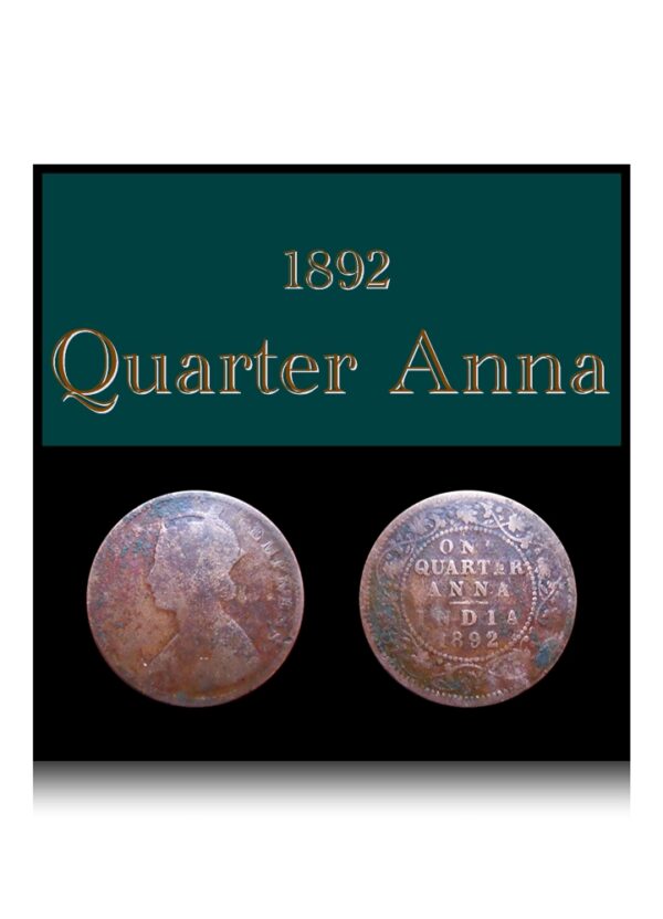1892 Victoria Empress Quarter Anna Calcutta Mint - Best Buy