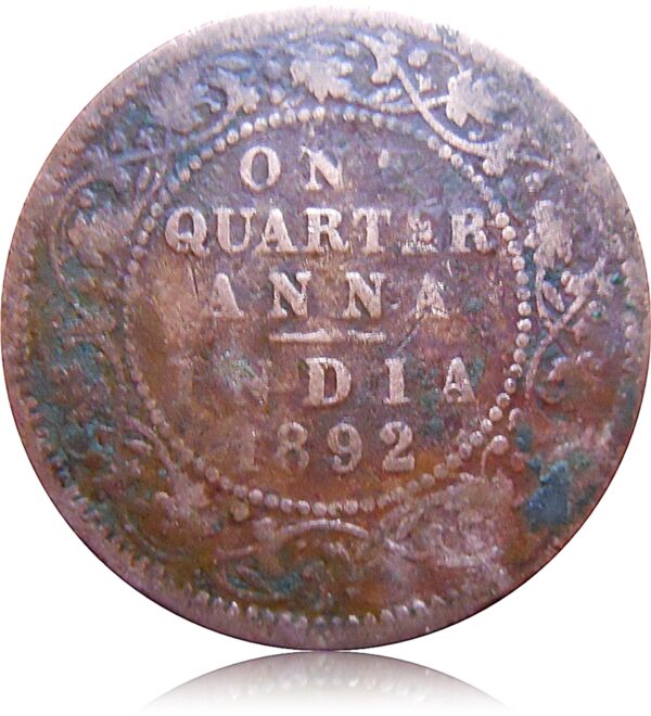 1892 Victoria Empress Quarter Anna Calcutta Mint - Best Buy - Image 3