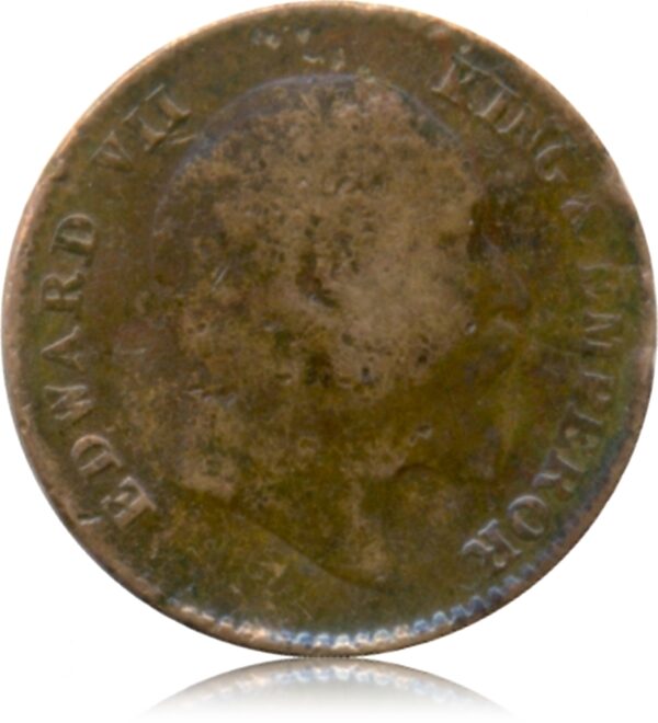 1910 1/12 One Twelve Anna British India Edward VII King & Emperor worth Coin - Image 2