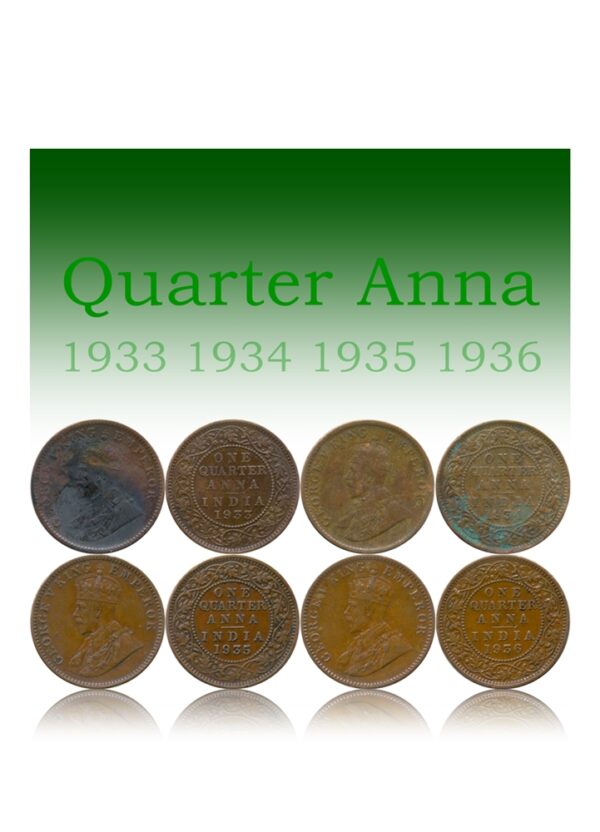 1933 1934 1935 1936 1/4 Quarter Anna King G V 4 COINS WORTH COLLECTING