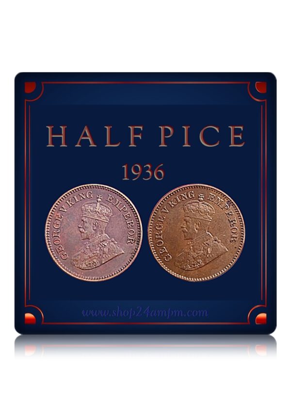 1936 1/2 Half Pice British India King George V 2 Coin set - Best Buy