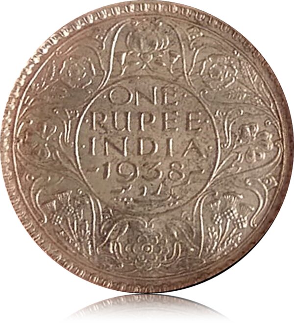 1938 1 Rupee British India King George VI NGS Certified Bombay Mint-Dot less  Worth Buy - Image 3