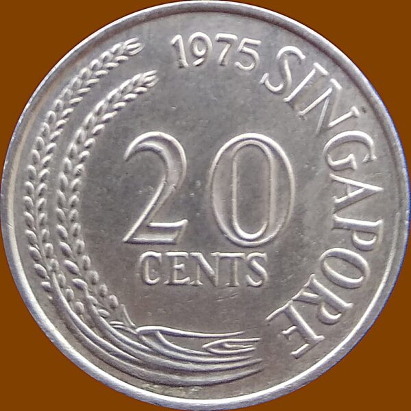 1975 Singapore 20 cents commemorative coin rare - Worth Buy - Image 2
