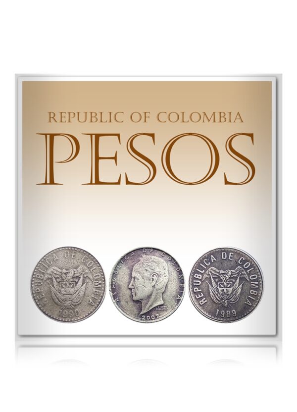 1989 1990 2007 Pesos Republic of Colombia 3 coins - Worth Buy