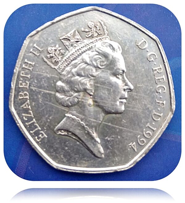 1994 50 pence commemorative coin 50th Anniversary of the D-Day Landings Very rare United Kingdom - Image 2