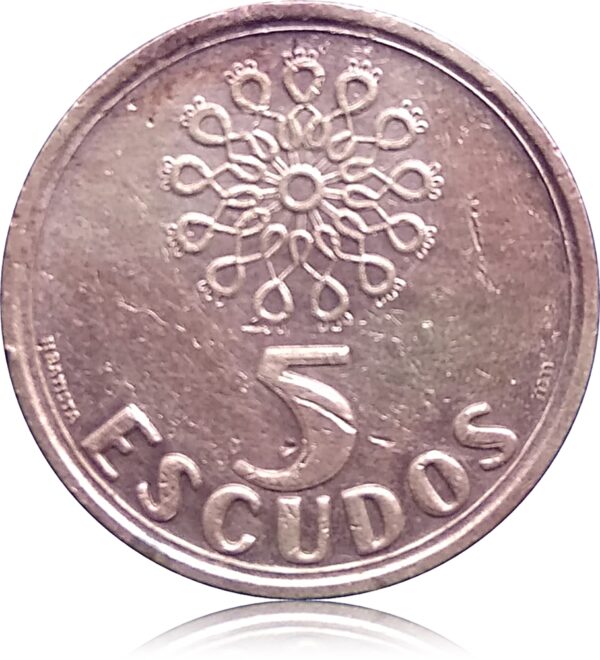Portugal 5 Escudos coin 1998 high grade rare coin - Image 2