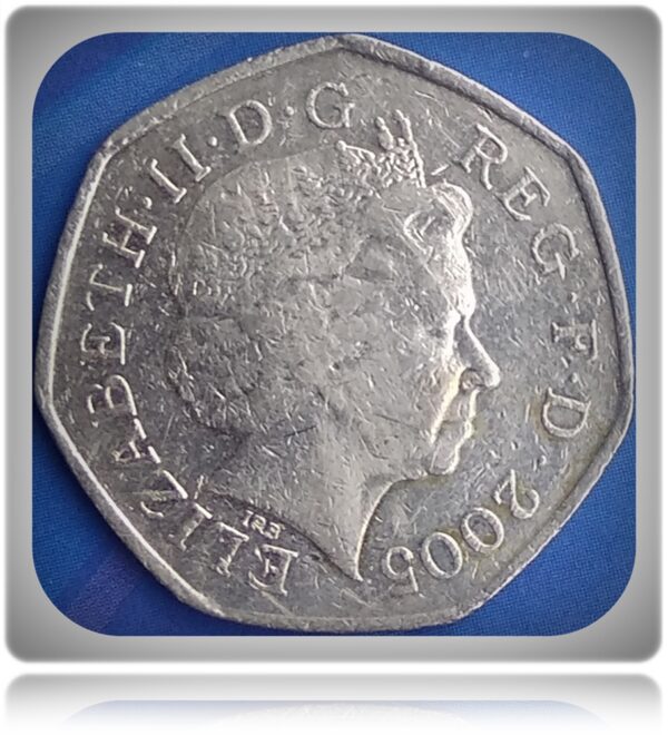 50 pence 2005-250th Anniversary of Samuel Johnson's Dictionary of the English Language Very rare United Kingdom commemorative coin - Image 3