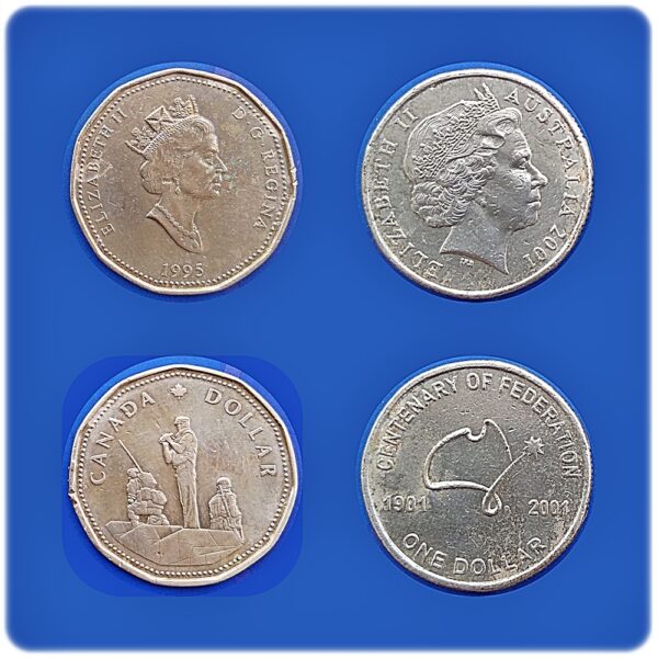 Australia & Canada commemorative 1 dollar coins lot rare - Image 2