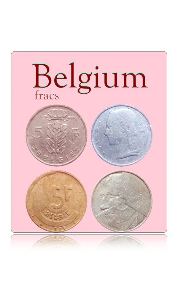 Belgium 5 fracs extremely rare year 1950 and 1986 two coins lot