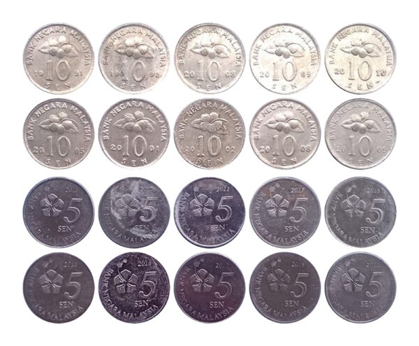 Malaysia 20 sen & 10 sen 20 coins lot -All Time Worth - Image 2