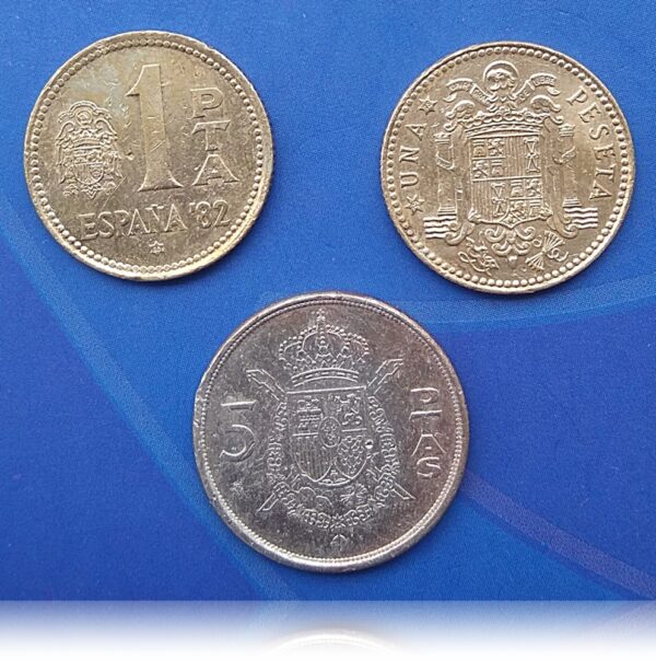 Spain Rare Pesetas Collection Coins - 3 Coins - Image 2