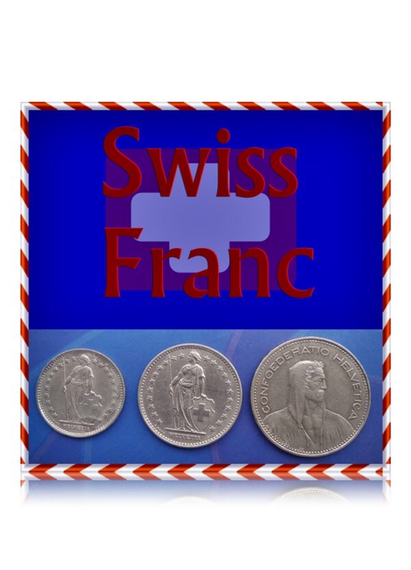 Swiss Franc 1 2 and 5 set of 3 coins