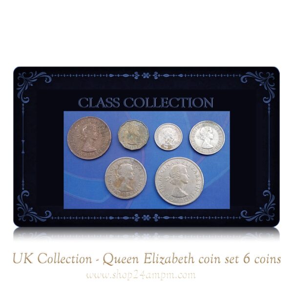 UK Collection - Queen Elizabeth coin set 6 coins